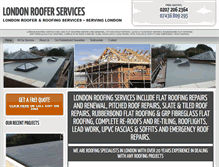 Tablet Screenshot of london-roofer-services.com